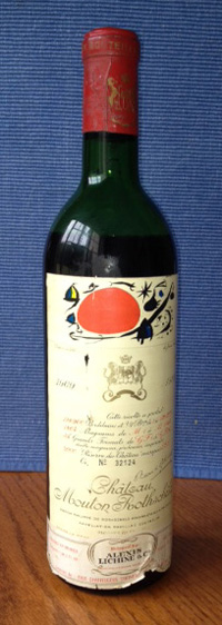 Chateau Mouton Rothschild wine bottle