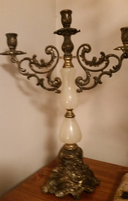 1950s candelabrum marked "MOD. DEP. MADE IN ITALY"