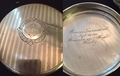 R Wallace & Sons dresser jar engraved lid