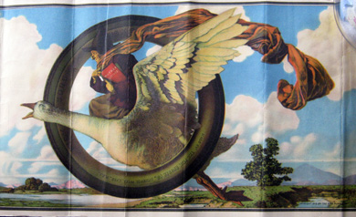 Fisk Rubber Company premium Maxfield Parrish Mother Goose wallpaper border